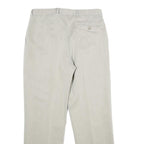 SERGIO VITTI Mens Classic Beige Straight Trousers W31 L30 Tailored Zip Closure