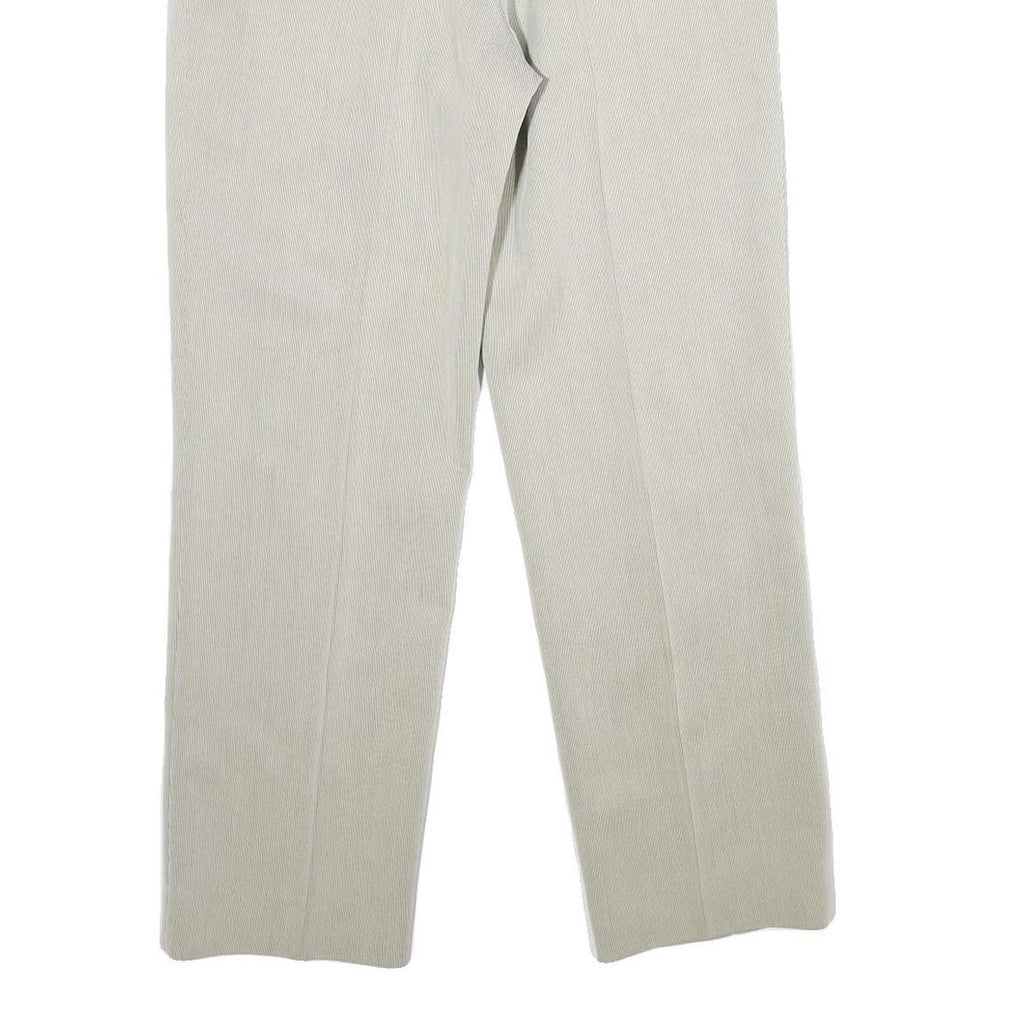 SERGIO VITTI Mens Classic Beige Straight Trousers W31 L30 Tailored Zip Closure