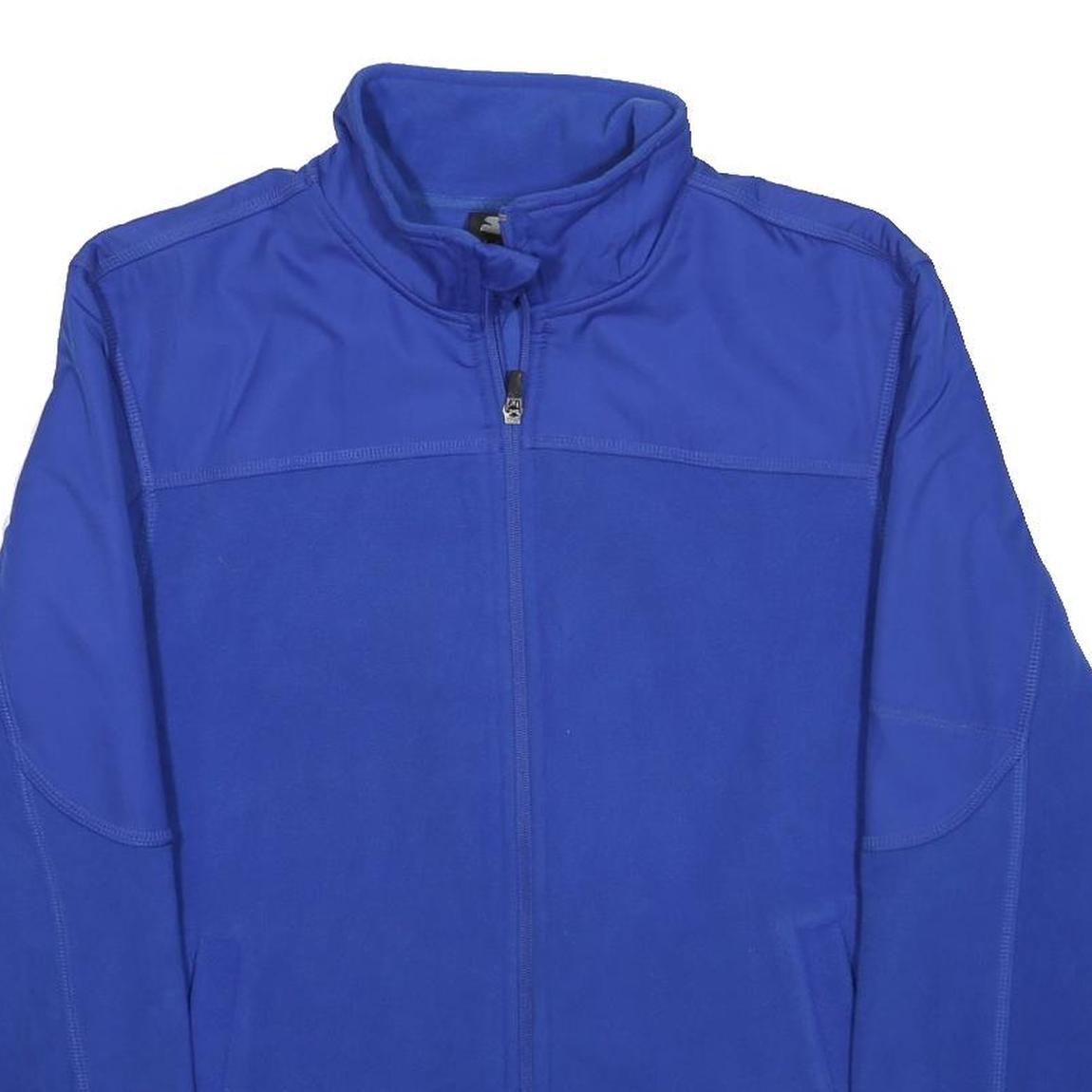 STARTER Mens Blue Jacket S Polyester Plain Zip Casual Lightweight