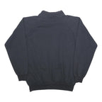DAQUIN Womens Black Pullover Sweatshirt L Deer Print High Neck Cotton Blend