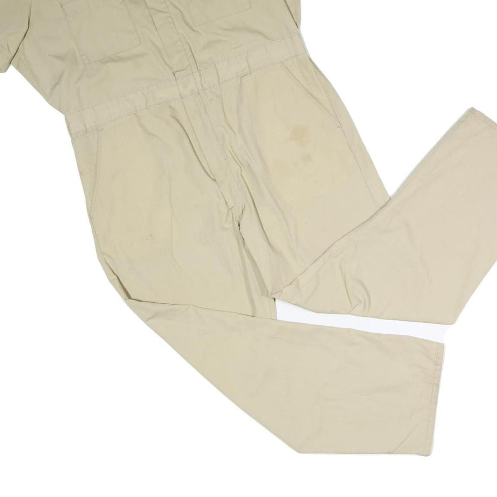 DICKIES Mens Beige Polyester Blend Dungarees Regular Fit Short Sleeve XL W40 L30