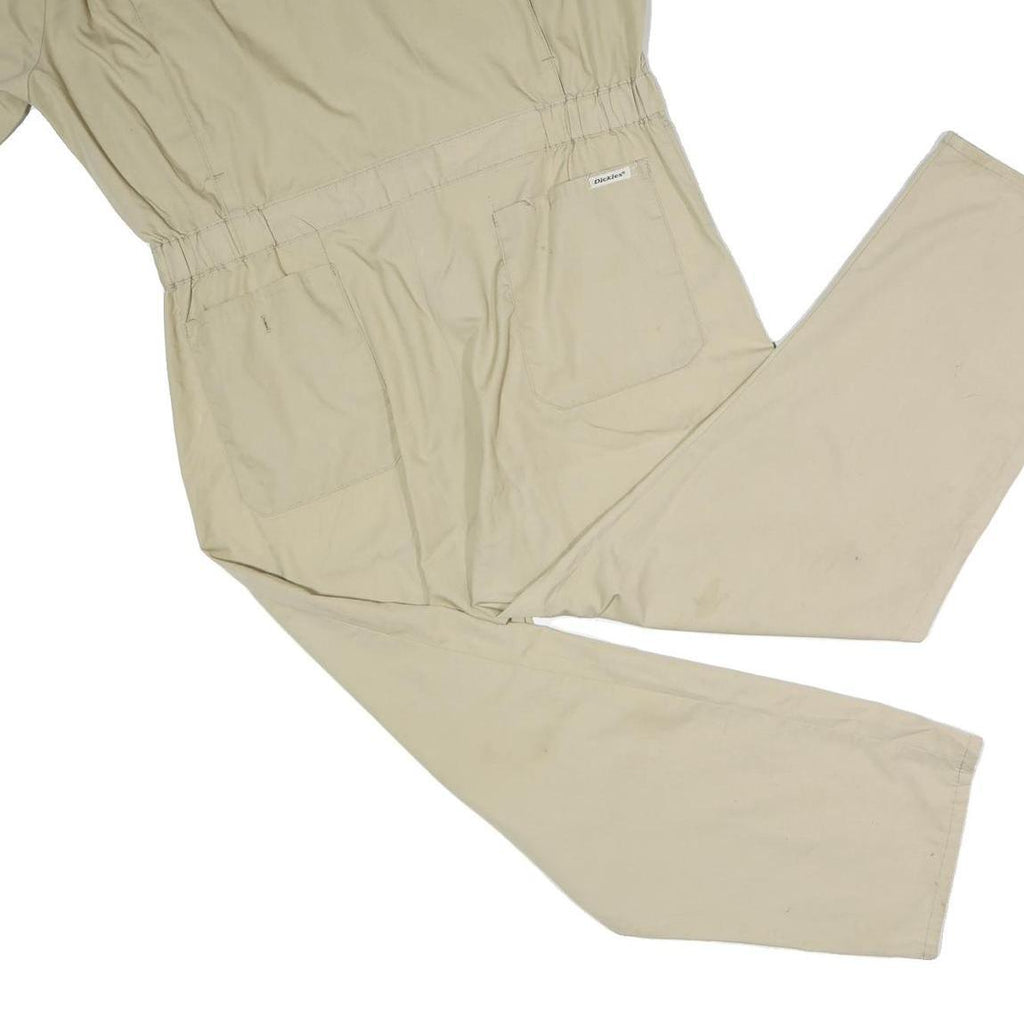 DICKIES Mens Beige Polyester Blend Dungarees Regular Fit Short Sleeve XL W40 L30