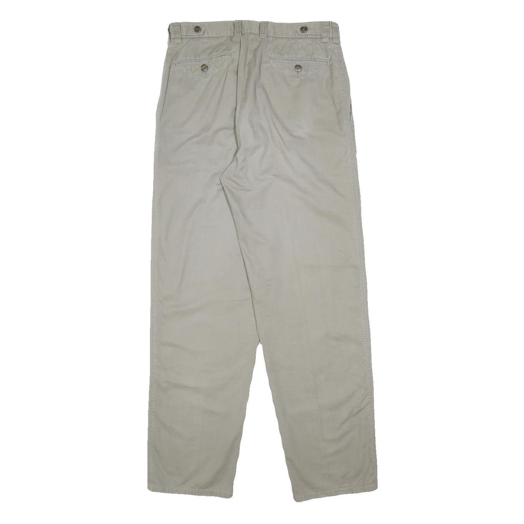 AVANTI Mens Cotton Beige Regular Fit Straight Leg Trousers W30 L32 Casual Wear