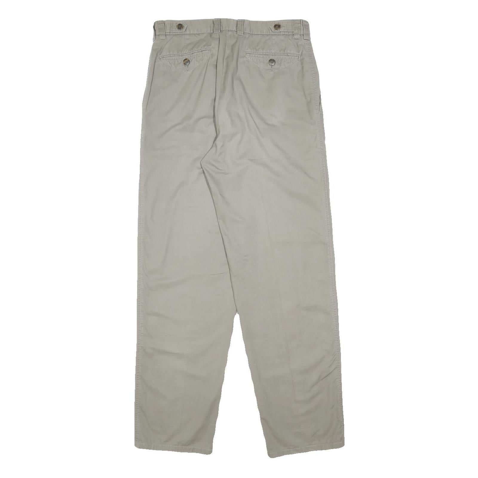 AVANTI Mens Cotton Beige Regular Fit Straight Leg Trousers W30 L32 Casual Wear