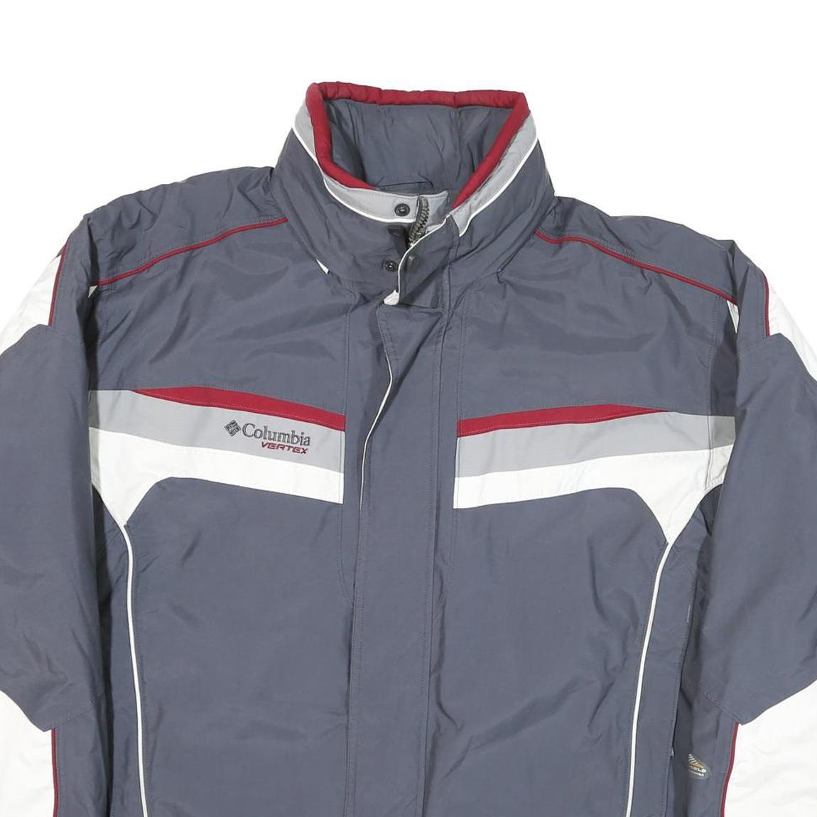 COLUMBIA Mens Blue & White Vertex Jacket XL Polyester Casual Outdoor Sportswear