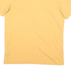 ADIDAS Mens Yellow Cotton Blend T-Shirt S Short Sleeve Crew Neck Logo Print