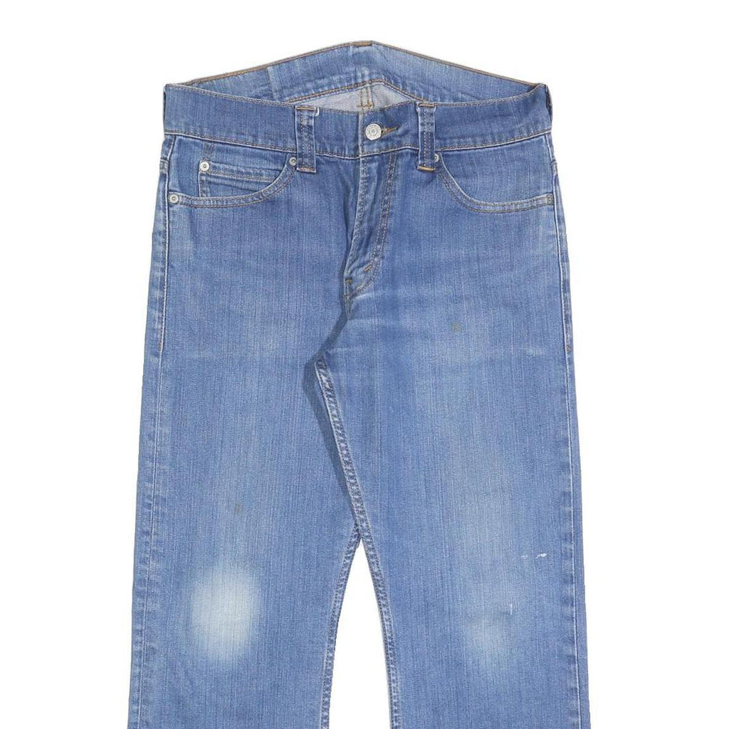 LEVI'S 506 Mens Jeans Blue Regular Straight Denim Medium W32 L25 Classic Fit Zip