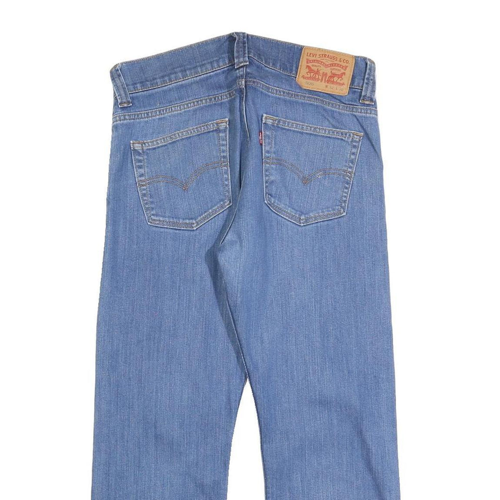 LEVI'S 506 Mens Jeans Blue Regular Straight Denim Medium W32 L25 Classic Fit Zip