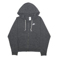 NIKE Mens Grey Pullover Hoodie M Slim Fit Zip Up Sweatshirt