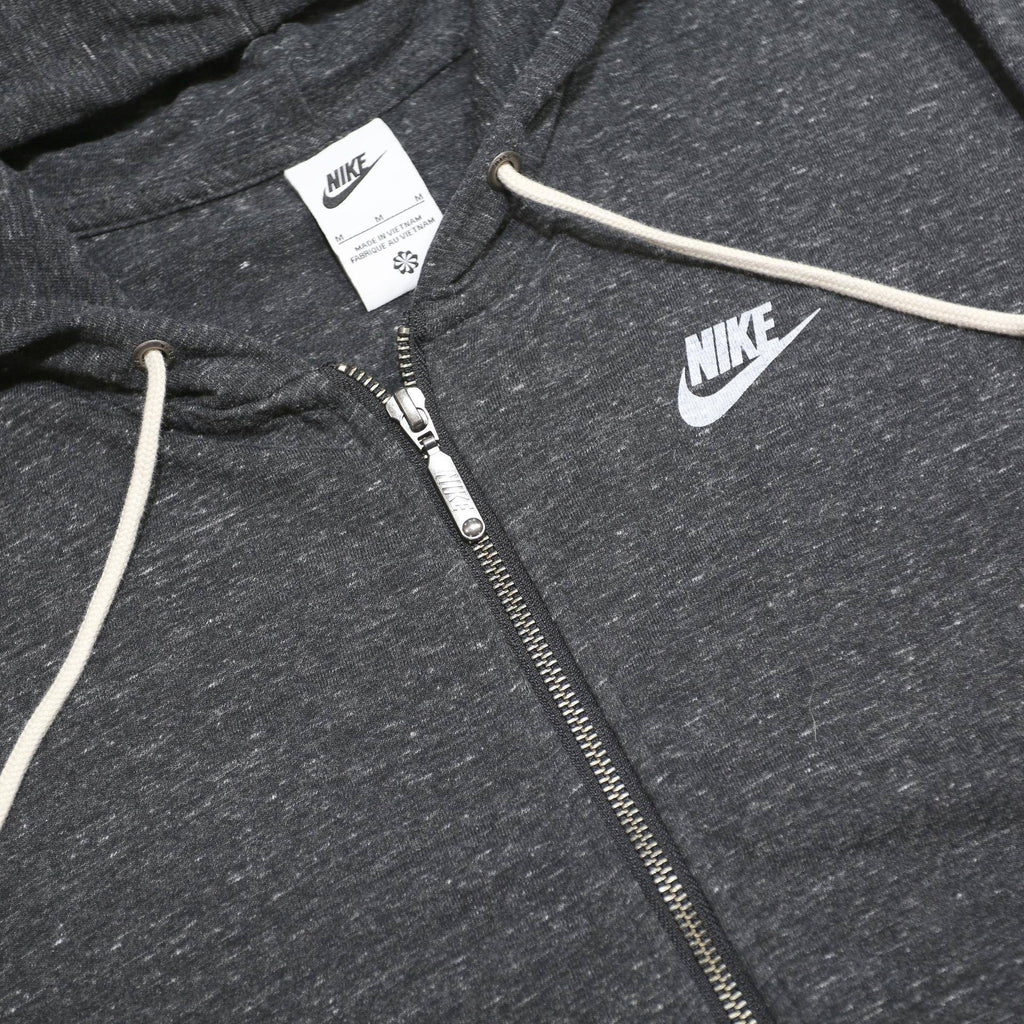 NIKE Mens Grey Pullover Hoodie M Slim Fit Zip Up Sweatshirt