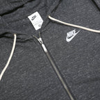 NIKE Mens Grey Pullover Hoodie M Slim Fit Zip Up Sweatshirt