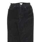 JONES NEW YORK Womens Cotton Blend Black Relaxed Tapered Trousers W28 L26 Casual
