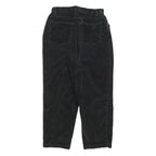 JONES NEW YORK Womens Cotton Blend Black Relaxed Tapered Trousers W28 L26 Casual