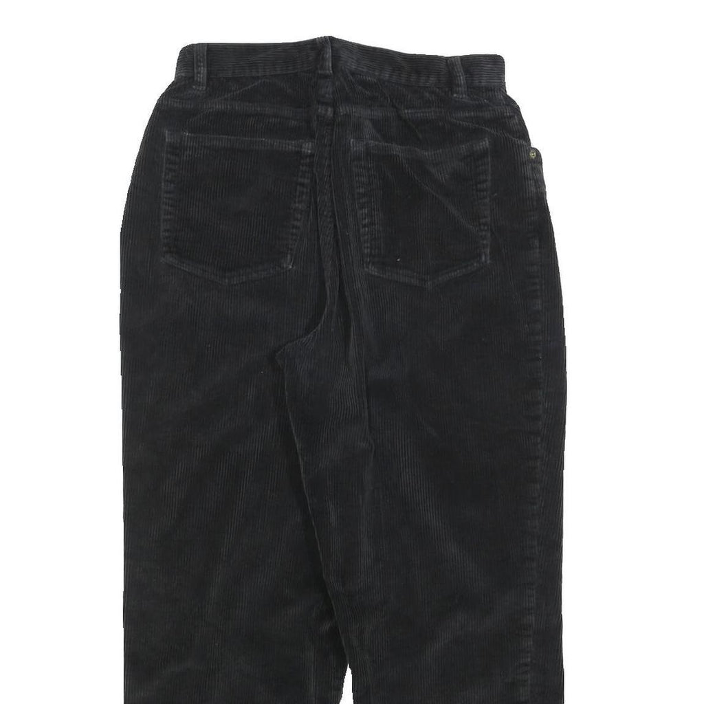 JONES NEW YORK Womens Cotton Blend Black Relaxed Tapered Trousers W28 L26 Casual