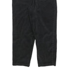 JONES NEW YORK Womens Cotton Blend Black Relaxed Tapered Trousers W28 L26 Casual