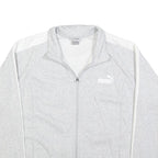 PUMA Mens Grey & White Cotton Zip Jacket 2XL Classic Athletic Comfortable