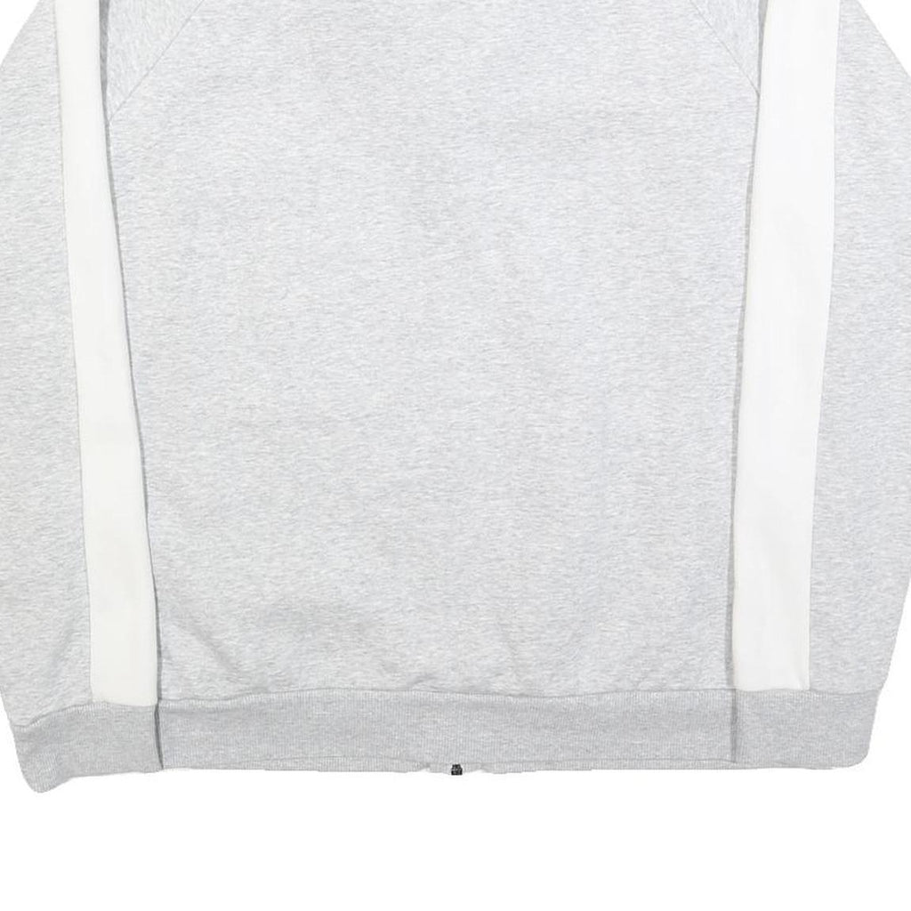 PUMA Mens Grey & White Cotton Zip Jacket 2XL Classic Athletic Comfortable