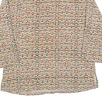 NOTATIONS Womens Beige Printed Long Sleeve Collared Shirt M Lightweight