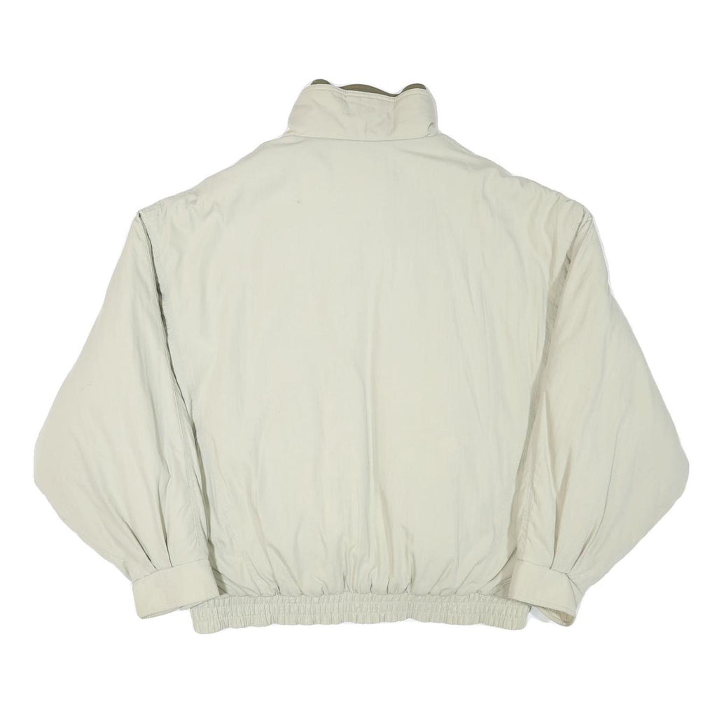 PARKWAY Mens Beige Outdoor Jacket L Polyester Blend Zip Plain Casual Lightweight