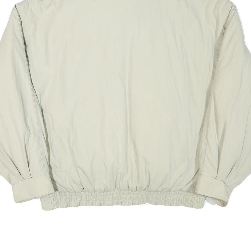 PARKWAY Mens Beige Outdoor Jacket L Polyester Blend Zip Plain Casual Lightweight