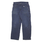 CARHARTT Mens Regular Fit Blue Denim Jeans W30 L27 Workwear Utility Zip Closure