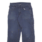 CARHARTT Mens Regular Fit Blue Denim Jeans W30 L27 Workwear Utility Zip Closure