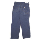 CARHARTT Mens Regular Fit Blue Denim Jeans W30 L27 Workwear Utility Zip Closure