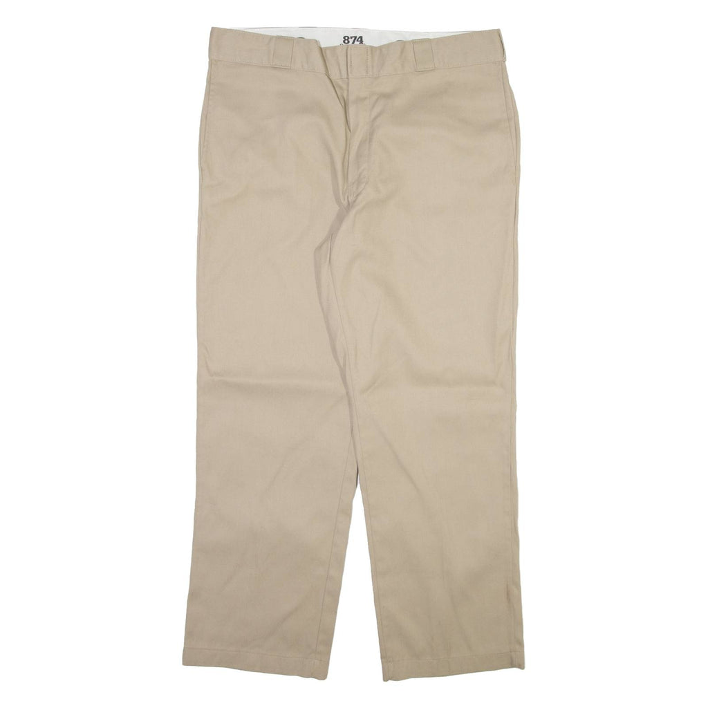 DICKIES 874 Workwear Mens Trousers Beige Regular Straight W38 L30