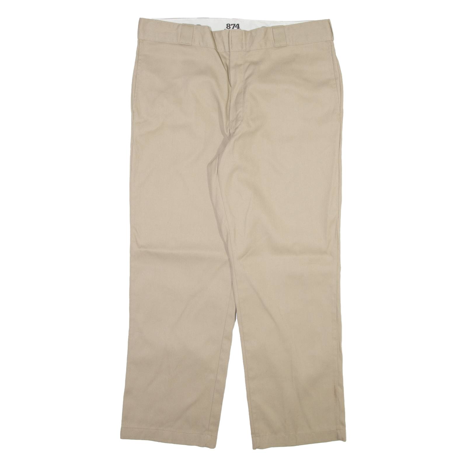 DICKIES 874 Workwear Mens Trousers Beige Regular Straight W38 L30