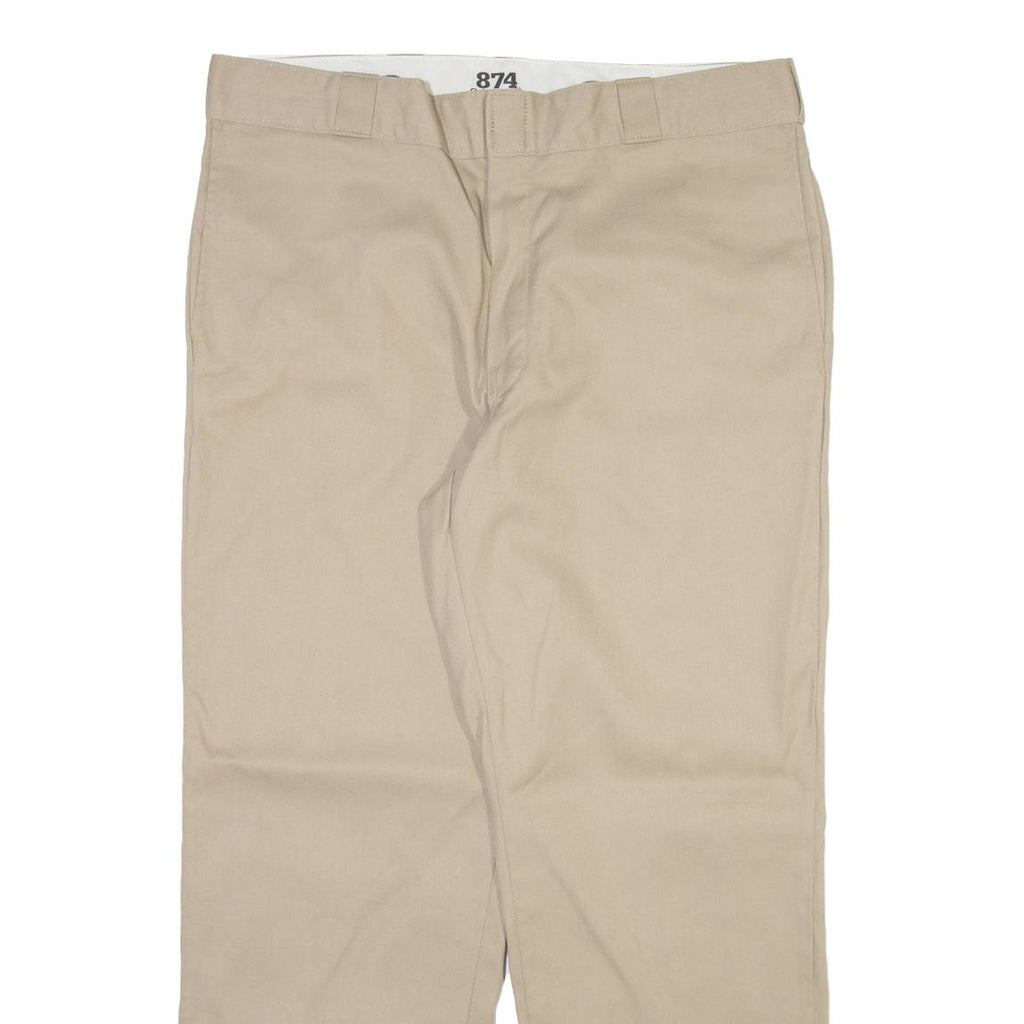 DICKIES 874 Workwear Mens Trousers Beige Regular Straight W38 L30