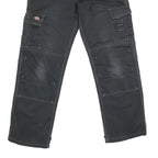 DICKIES Mens Black Regular Fit Cargo Trousers W32 L29 Workwear Zip Closure