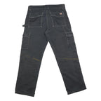 DICKIES Mens Black Regular Fit Cargo Trousers W32 L29 Workwear Zip Closure