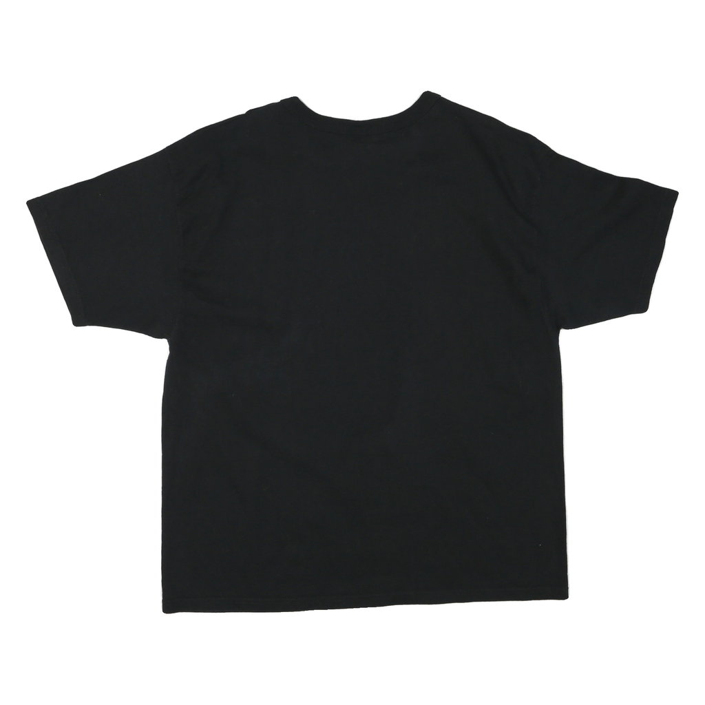 CHAMPION Mens Black XL T-Shirt Short Sleeve Crew Neck Logo Graphic Cotton Blend