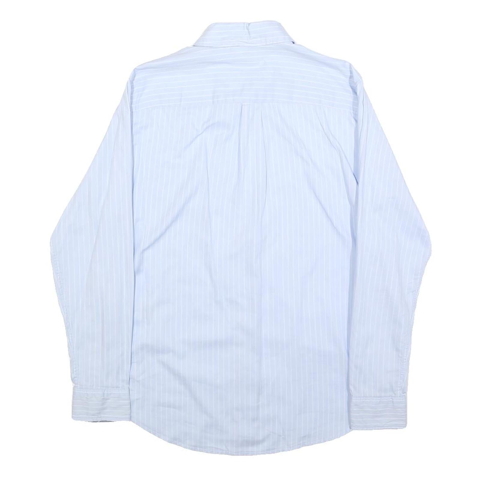 LEVI'S Womens Blue & White Striped Shirt S Cotton Button Down Long Sleeve