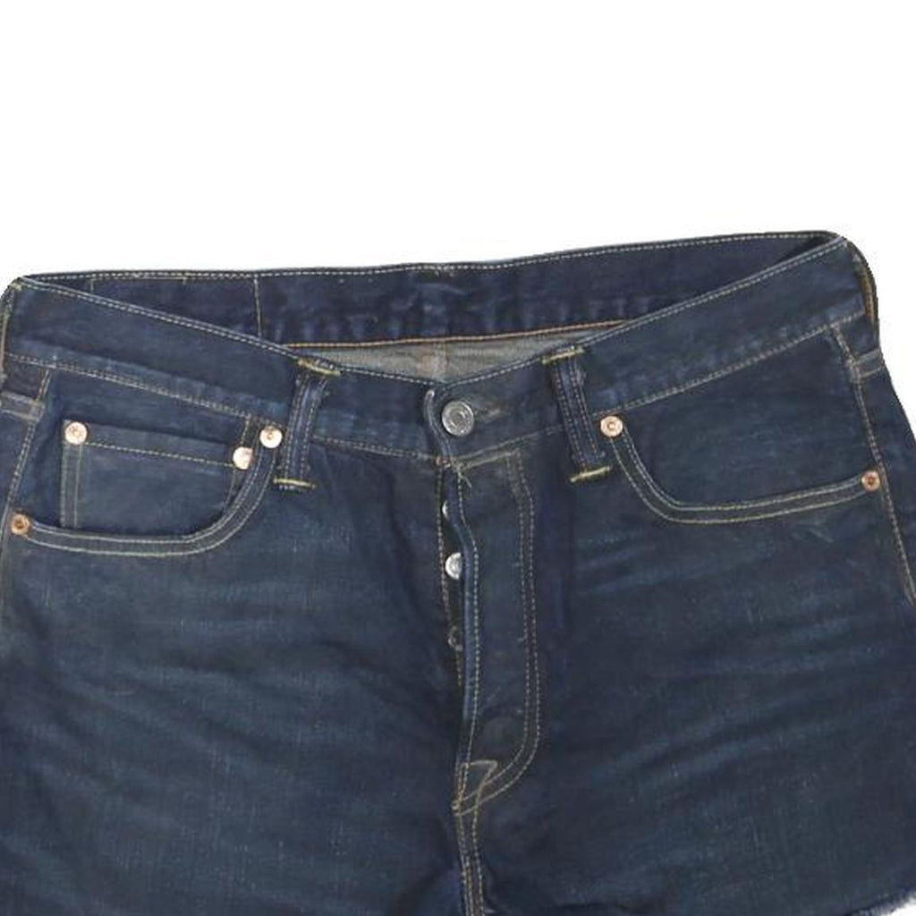 LEVI'S Womens Denim Blue Cut-Off Shorts L W31 Distressed Hem Casual