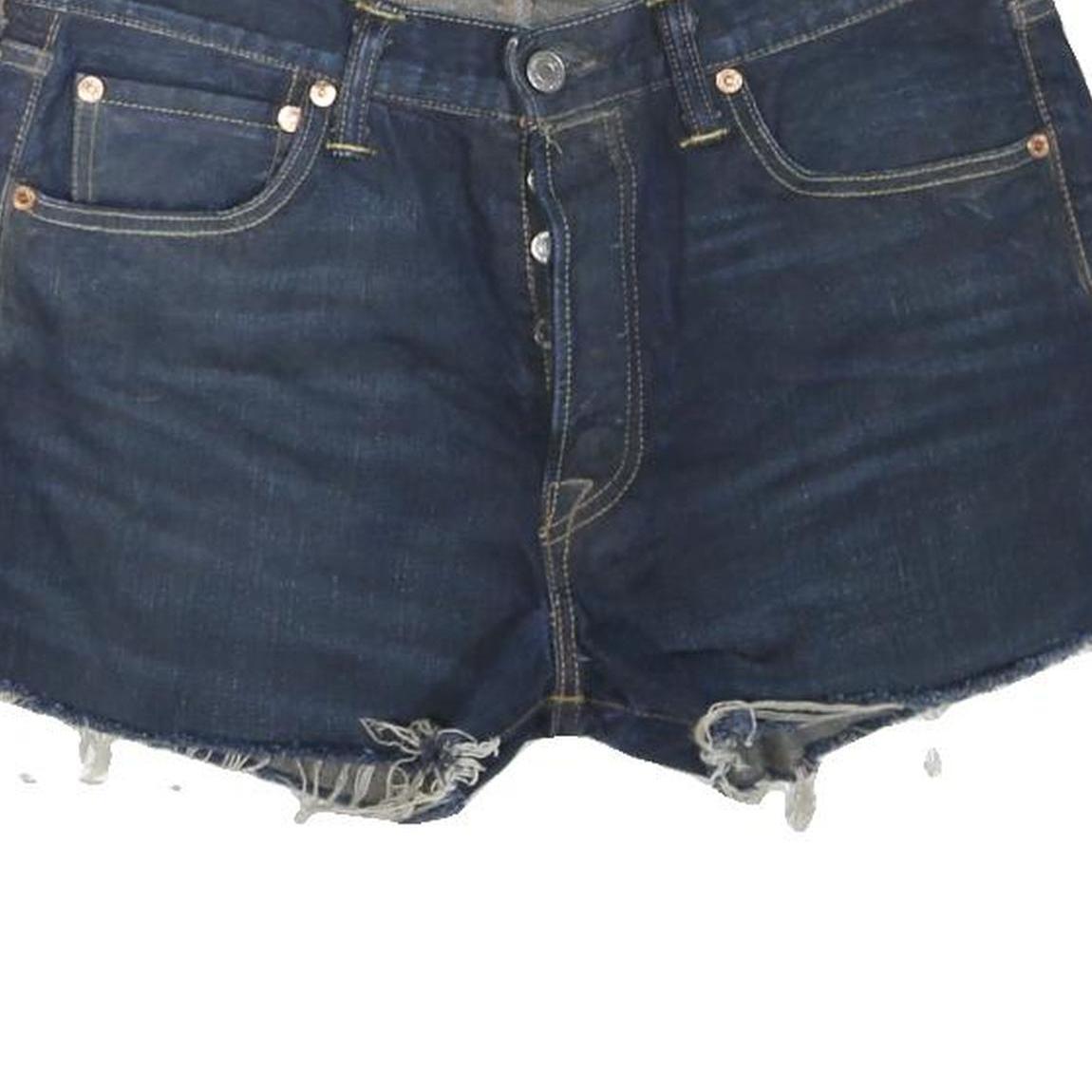 LEVI'S Womens Denim Blue Cut-Off Shorts L W31 Distressed Hem Casual