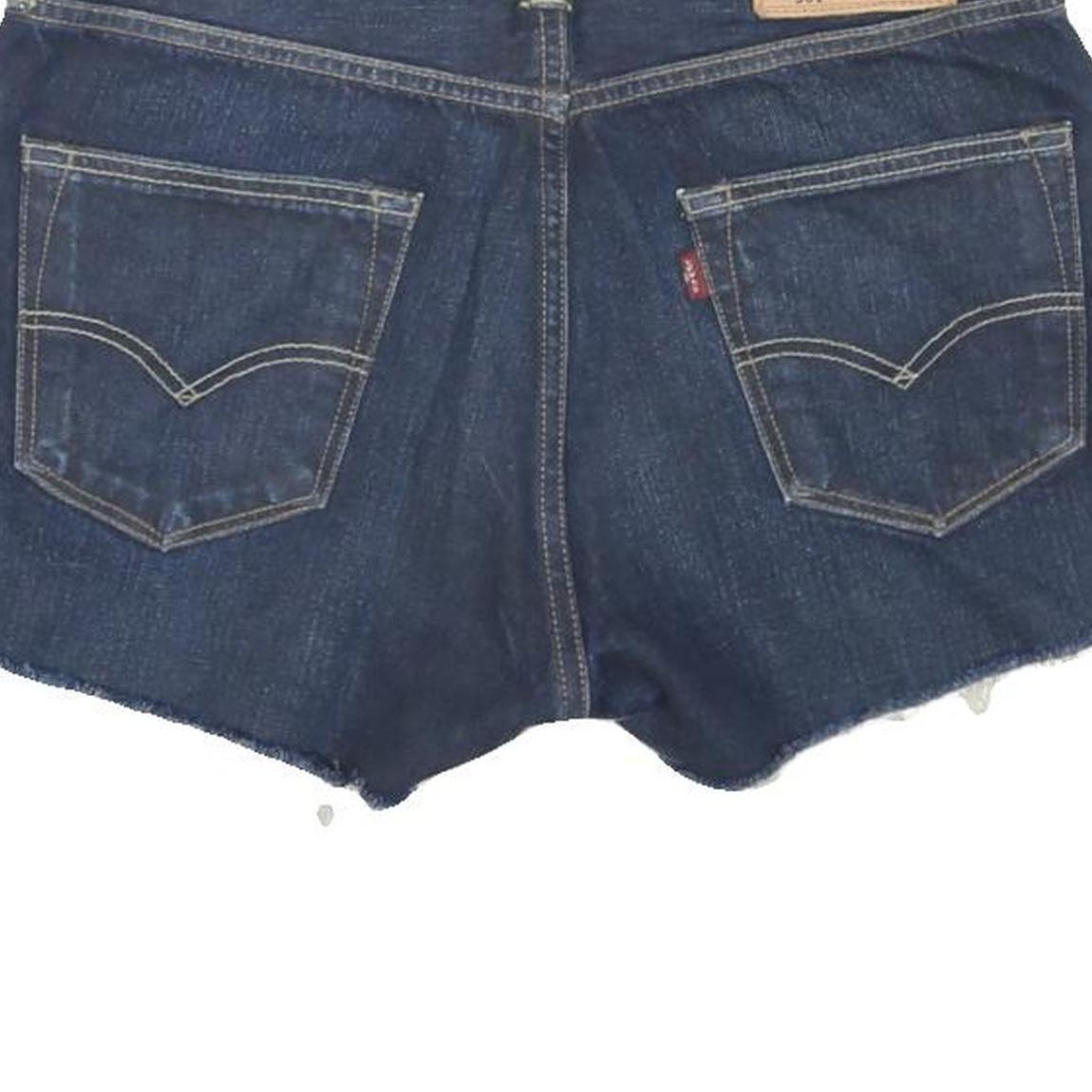 LEVI'S Womens Denim Blue Cut-Off Shorts L W31 Distressed Hem Casual