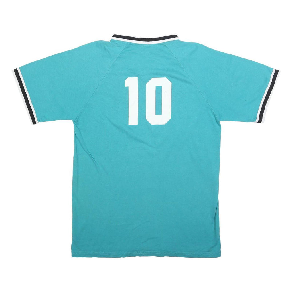 BOMARK Mens Blue & White Classic T-Shirt M Short Sleeve V-Neck Sports Style