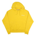 CHAMPION Womens Yellow Pullover Hoodie M Classic Logo Cotton Blend
