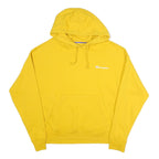 CHAMPION Womens Yellow Pullover Hoodie M Classic Logo Cotton Blend