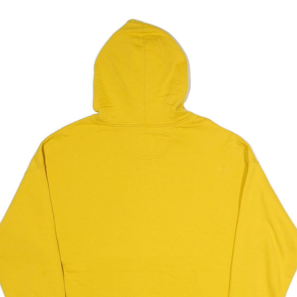 CHAMPION Womens Yellow Pullover Hoodie M Classic Logo Cotton Blend