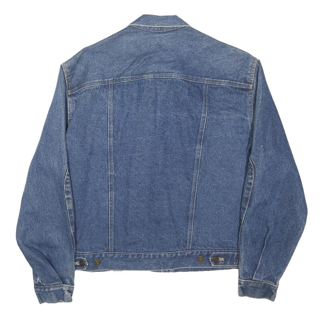 CALVIN KLEIN Trucker Mens Blue Denim Jacket L Cotton Blend Button Up