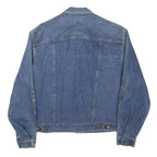 CALVIN KLEIN Trucker Mens Blue Denim Jacket L Cotton Blend Button Up