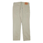 LEVI'S Mens Regular Beige Cotton Blend Trousers W30 L28 Zip Pocket Classic Style