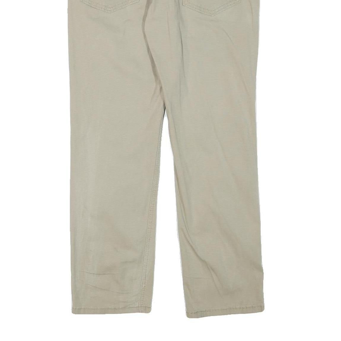 LEVI'S Mens Regular Beige Cotton Blend Trousers W30 L28 Zip Pocket Classic Style