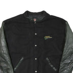 TRIMARK Mens Black & Dark Green Greenbank Garden Centre Wool Blend Button Jacket