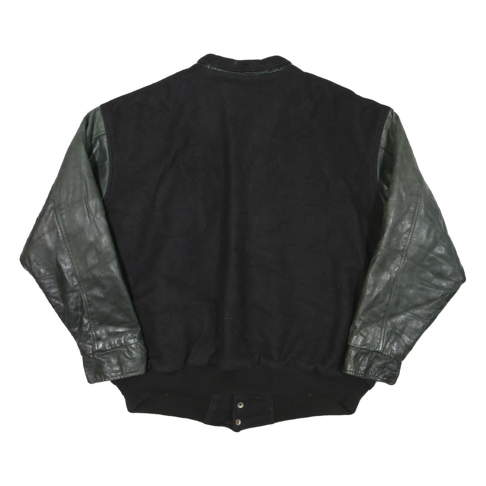 TRIMARK Mens Black & Dark Green Greenbank Garden Centre Wool Blend Button Jacket