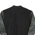 TRIMARK Mens Black & Dark Green Greenbank Garden Centre Wool Blend Button Jacket