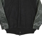 TRIMARK Mens Black & Dark Green Greenbank Garden Centre Wool Blend Button Jacket