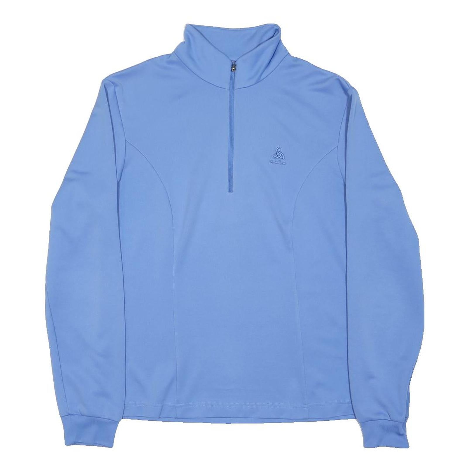 ODLO Womens Blue 1/4 Zip Sweatshirt S Lightweight Activewear Outdoor
